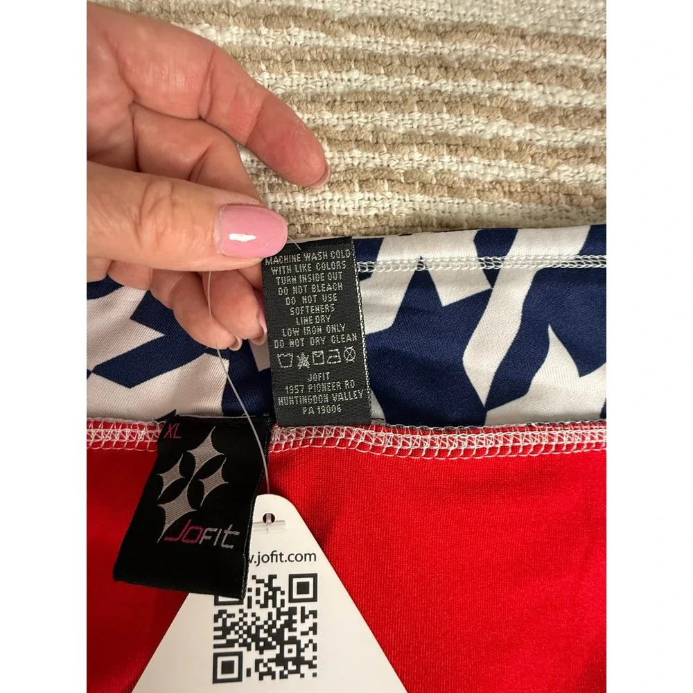 Jofit Navy White Houndstooth Golf Tennis Swing Skort XL NWT